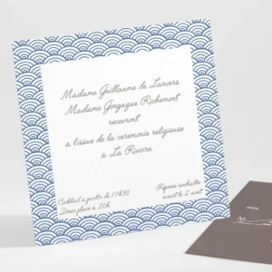 Carton d'invitation mariage Pattern tendance vague*Faire-part Elégant Fashion