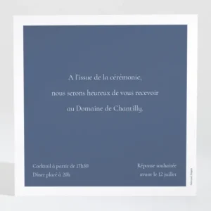 Carton d'invitation mariage Eternite*Faire-part Elégant Online