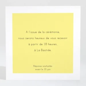 Carton d'invitation mariage Provence*Faire-part Elégant Discount