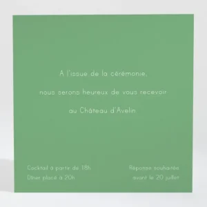 Carton d'invitation mariage Lille*Faire-part Elégant Sale