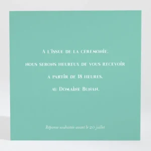 Carton d'invitation mariage Olivier*Faire-part Elégant Hot