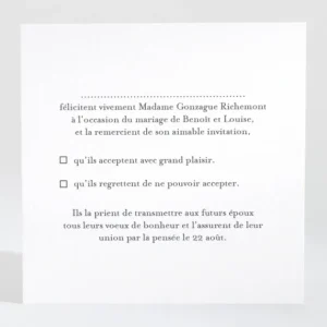 Carton d'invitation mariage Couronne eucalyptus*Faire-part Elégant Outlet