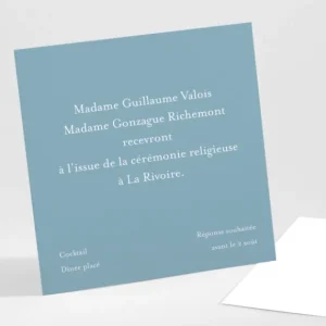 Carton d'invitation mariage Lauriers*Faire-part Elégant Hot