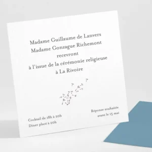 Carton d'invitation mariage Au gre du vent*Faire-part Elégant Discount