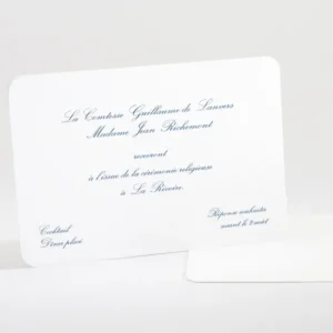 Carton d'invitation mariage Tradi rectangle couleur*Faire-part Elégant New