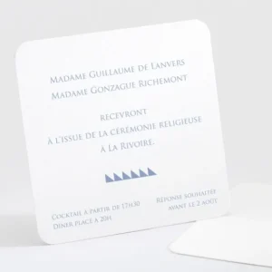 Carton d'invitation mariage Triangles chics*Faire-part Elégant Discount