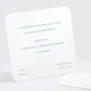 Carton d'invitation mariage Tradi triptyque couleur*Faire-part Elégant Online