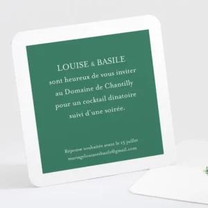 Carton d'invitation mariage Bouquet romantique*Faire-part Elégant Fashion