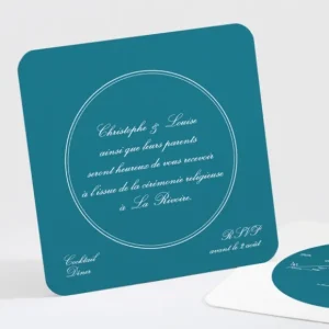 Carton d'invitation mariage Medaillon elegant*Faire-part Elégant Online