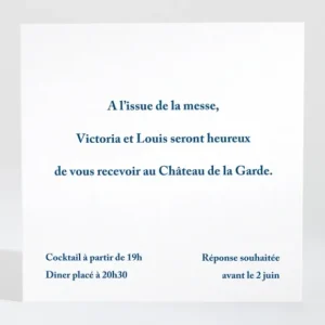 Carton d'invitation mariage Eightees*Faire-part Elégant Best