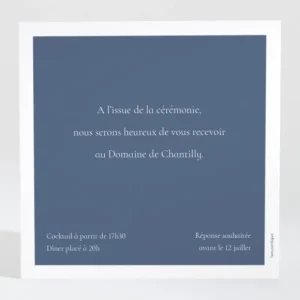 Carton d'invitation mariage Bel amour*Faire-part Elégant Sale