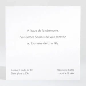 Carton d'invitation mariage Virtuosite*Faire-part Elégant Fashion