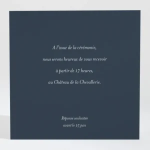 Carton d'invitation mariage Vendee*Faire-part Elégant Fashion