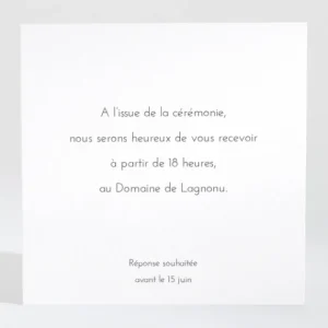 Carton d'invitation mariage Corse*Faire-part Elégant Online
