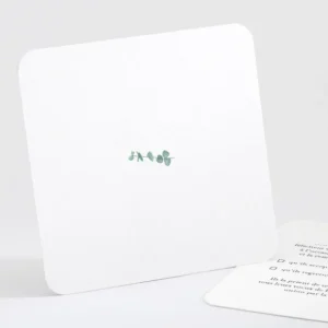 Carton d'invitation mariage Couronne eucalyptus*Faire-part Elégant Outlet