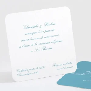 Carton d'invitation mariage Chic & sobre*Faire-part Elégant Outlet