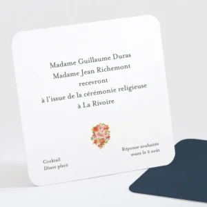 Carton d'invitation mariage Napoleon III*Faire-part Elégant Sale