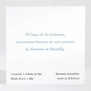 Carton d'invitation mariage Tendre Floraison*Faire-part Elégant Discount