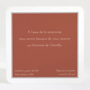 Carton d'invitation mariage Herbier*Faire-part Elégant Outlet