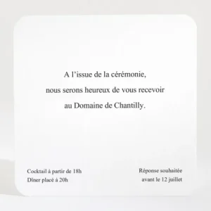Carton d'invitation mariage Cliche*Faire-part Elégant Hot
