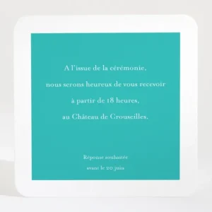 Carton d'invitation mariage Promesse fleurie*Faire-part Elégant Clearance