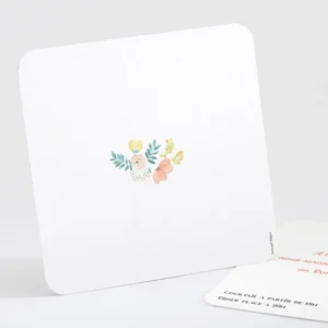 Carton d'invitation mariage Tendre Floraison*Faire-part Elégant Discount
