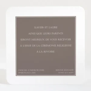 Carton d'invitation mariage Mimosa*Faire-part Elégant New