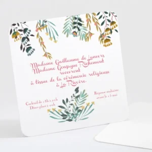 Carton d'invitation mariage Millefeuille*Faire-part Elégant Best