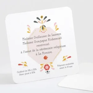 Carton d'invitation mariage Casino*Faire-part Elégant Best