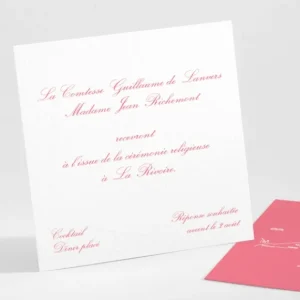 Carton d'invitation mariage Traditionnel couleur*Faire-part Elégant Best