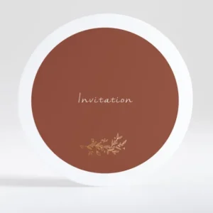Carton d'invitation mariage Feuille d'or*Faire-part Elégant New