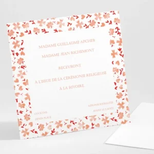 Carton d'invitation mariage Liberty leger*Faire-part Elégant Online
