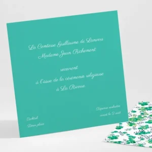Carton d'invitation mariage Liberty groseilles*Faire-part Elégant Sale