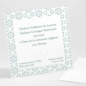 Carton d'invitation mariage Petit liberty etoiles*Faire-part Elégant Best
