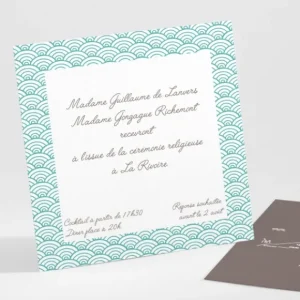 Carton d'invitation mariage Pattern tendance vague*Faire-part Elégant Fashion