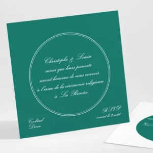 Carton d'invitation mariage Medaillon elegant*Faire-part Elégant Online