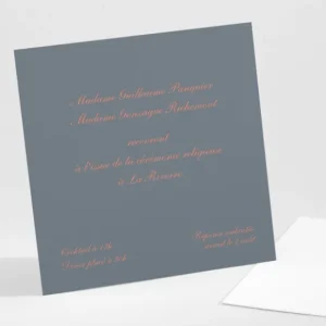 Carton d'invitation mariage Liberty elegant*Faire-part Elégant Hot