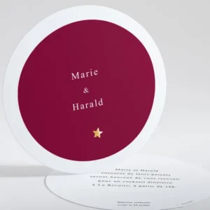 Carton d'invitation mariage Poudre d'or*Faire-part Elégant Hot