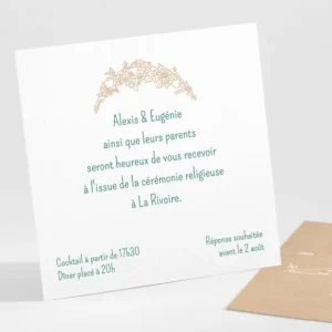 Carton d'invitation mariage Jolie grappe*Faire-part Elégant Outlet