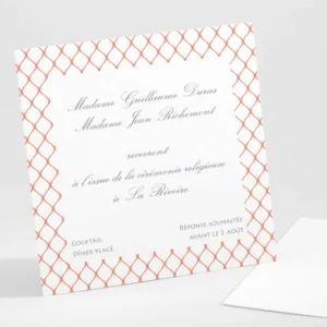 Carton d'invitation mariage Destin croise*Faire-part Elégant Online