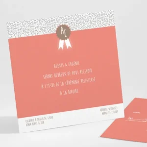 Carton d'invitation mariage Ruban*Faire-part Elégant Discount