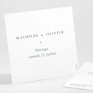 Carton d'invitation mariage Cliche*Faire-part Elégant Hot