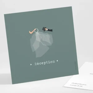 Carton d'invitation mariage Normandie*Faire-part Elégant Fashion