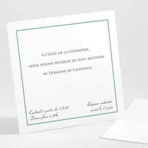 Carton d'invitation mariage Jardin tropical*Faire-part Elégant Outlet