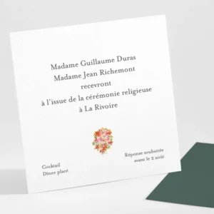 Carton d'invitation mariage Napoleon III*Faire-part Elégant Sale