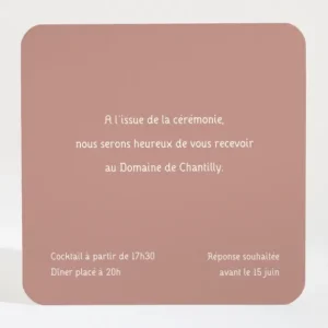 Carton d'invitation mariage Fifties*Faire-part Elégant Hot