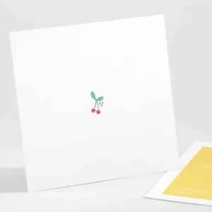Carton d'invitation mariage Cherry cherry vif*Faire-part Elégant Hot