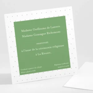 Carton d'invitation mariage Coeur origami*Faire-part Elégant Sale