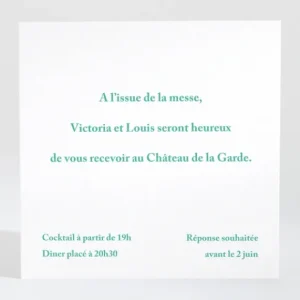 Carton d'invitation mariage Eightees*Faire-part Elégant Best