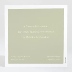 Carton d'invitation mariage Eternite*Faire-part Elégant Online